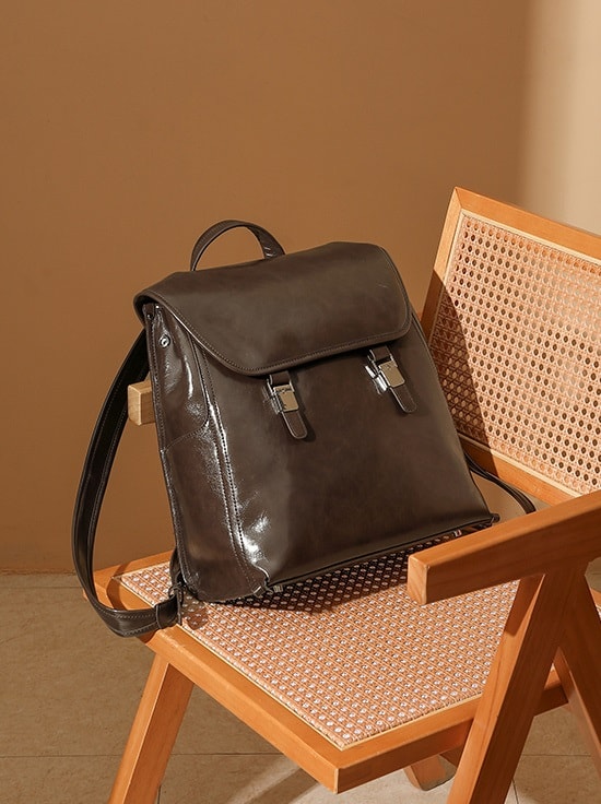 Life & Work Leather Backpack - Versatile Premium Handbag for Daily Commute and Travel