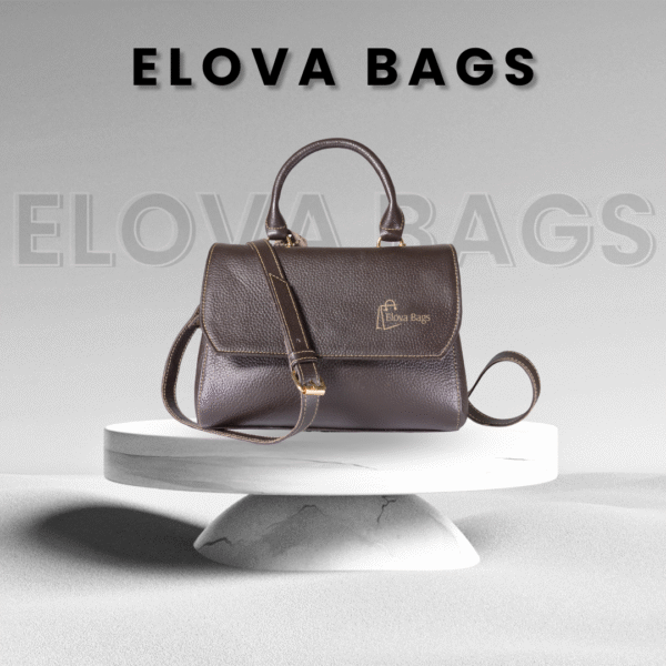 Elova Designer 100% Cow Leather Brown Purse