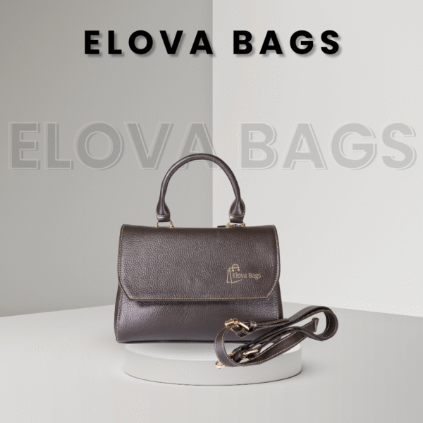 Elova Designer 100% Cow Leather Brown Purse