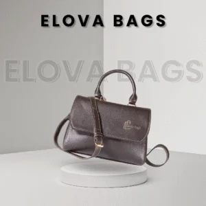 Elova Designer 100% Cow Leather Brown Purse