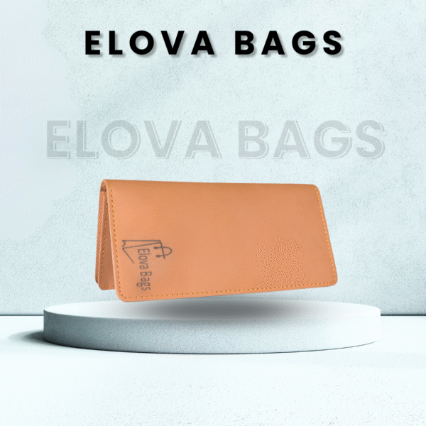 Light Brown Cow Leather Clutch Wallet