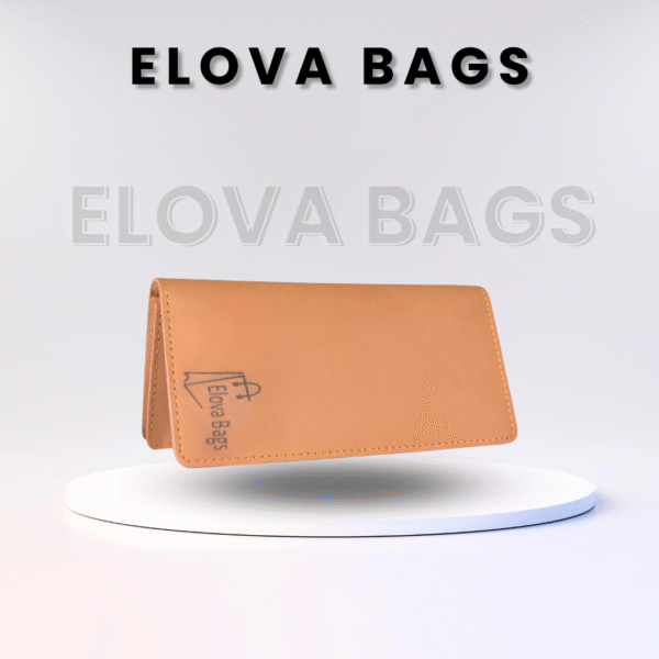 Light Brown Cow Leather Clutch Wallet