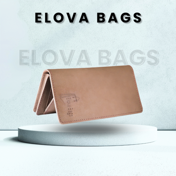 Light Brown Cow Leather Clutch Wallet