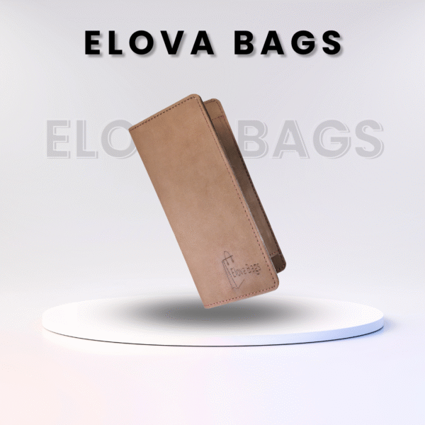 Light Brown Cow Leather Clutch Wallet