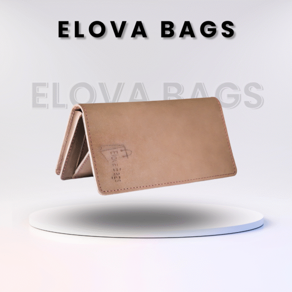 Light Brown Cow Leather Clutch Wallet