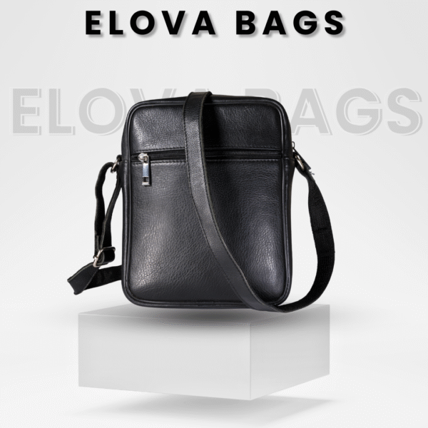 Men’s faux Black Leather Cross body Sling Bag
