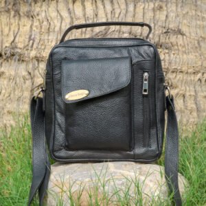 Premium Textured Leather Cross body Bag for Men & women