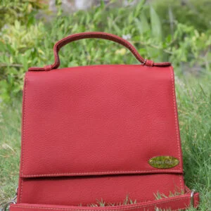 Elegant Red Cow Leather Handbag, Elova Bags, Stylish Cross body & Shoulder Purse for Women, Chic Everyday Bag, Perfect Gift for Her.
