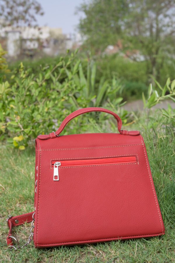 Elegant Red Cow Leather Handbag, Elova Bags, Stylish Cross body & Shoulder Purse for Women, Chic Everyday Bag, Perfect Gift for Her. - Image 3