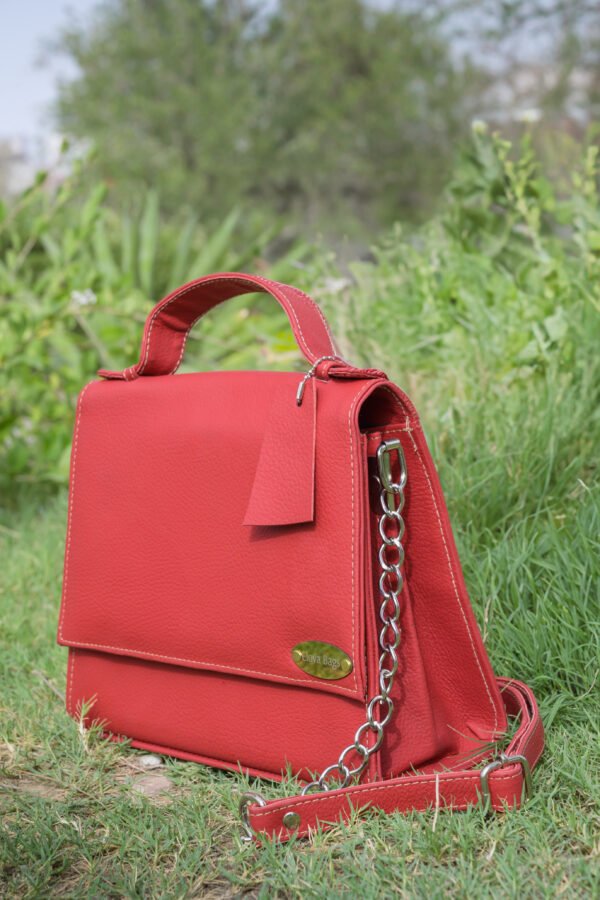 Elegant Red Cow Leather Handbag, Elova Bags, Stylish Cross body & Shoulder Purse for Women, Chic Everyday Bag, Perfect Gift for Her. - Image 2